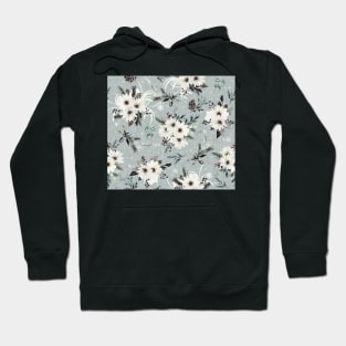 December Winter Floral Hoodie